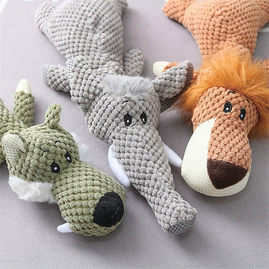 Fido's Plush Animal Chew Toy – Soft, Engaging & Squeaky Fun