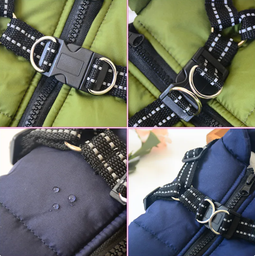 Fido's Cozy Vest – Waterproof, Insulated & Built-in Harness Design