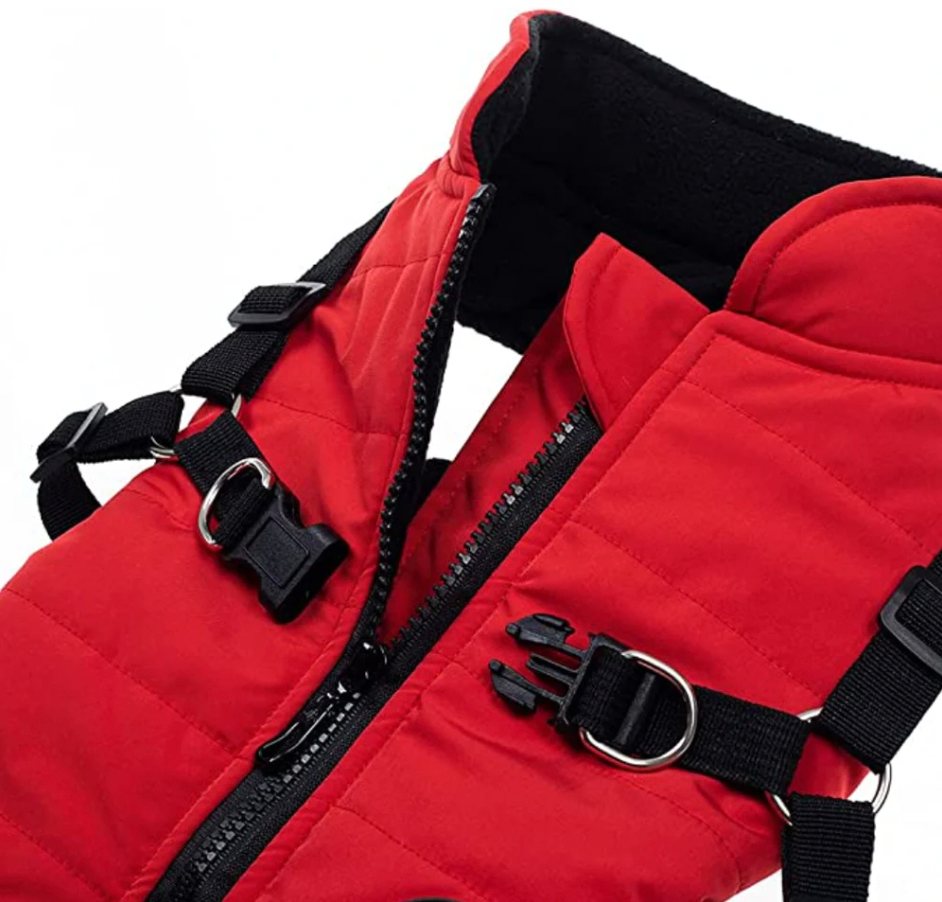 Fido's Cozy Vest – Waterproof, Insulated & Built-in Harness Design