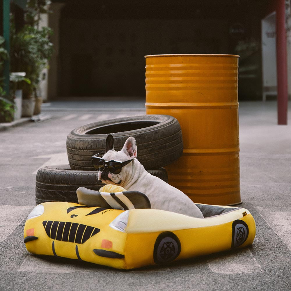 Luxury Convertible Race Car Pet Bed – Classic Design & Ultimate Comfort