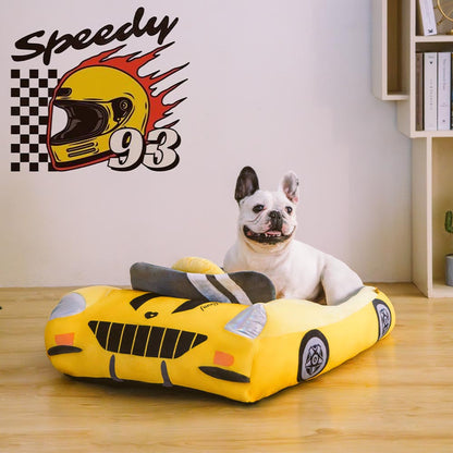 Luxury Convertible Race Car Pet Bed – Classic Design & Ultimate Comfort